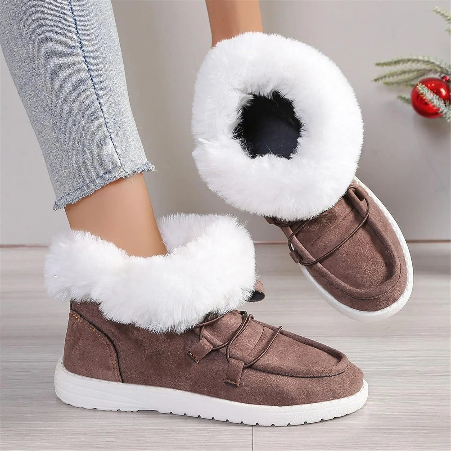 Womens Snow Boots Wide Calf Women's Size 8 Waterproof Snow Boots Women's Winter Shoes Warm Winter Boots Women Women Winter Boot of The Day