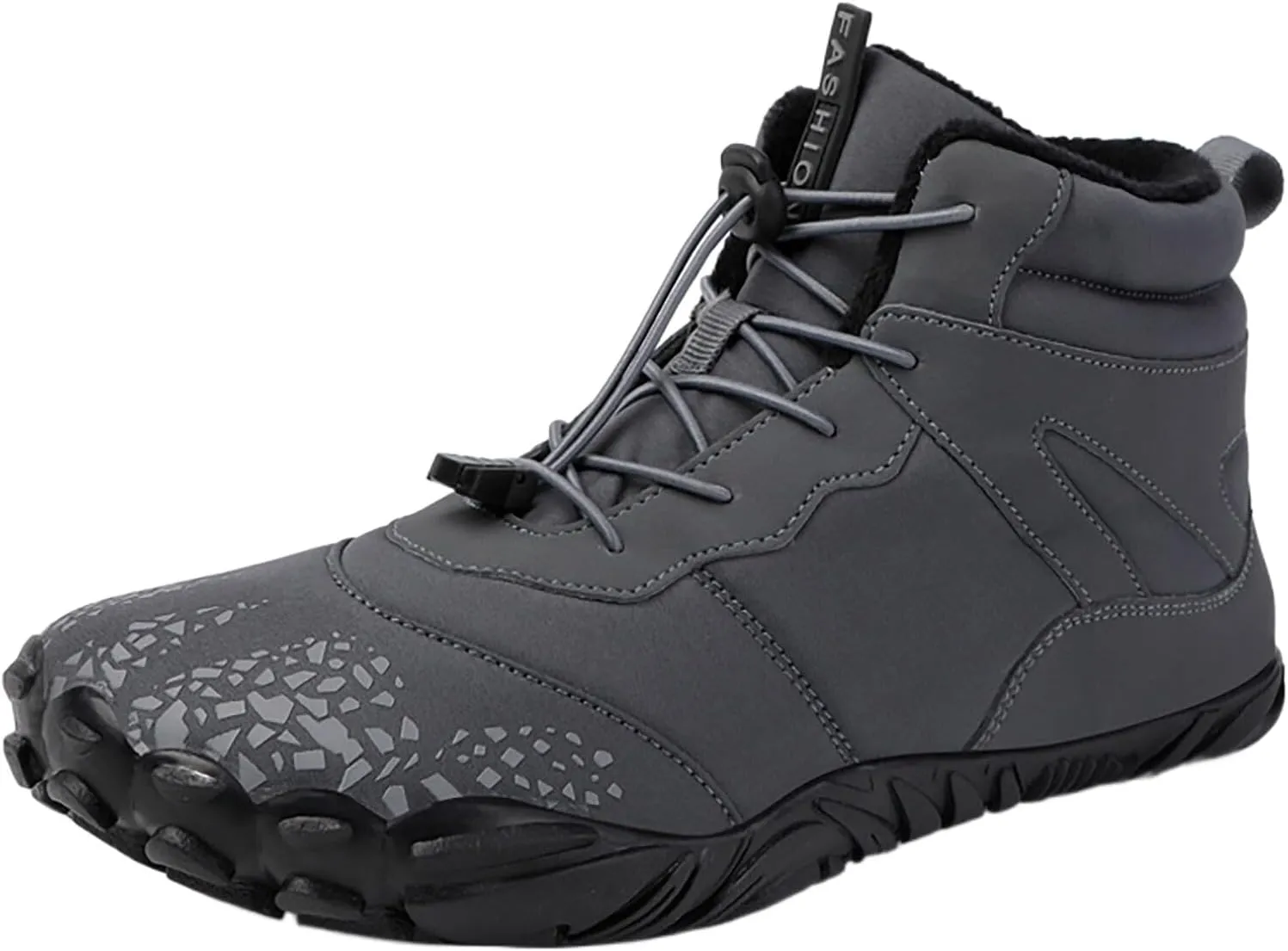 Women's Walking Boots Waterproof Trekking & Hiking Shoes For Backpacking Camping Trails Outdoor Walking Fashionable Women's Shoes Mini Hiking Winter Thickening Fur boots womens cowboy I61-Grey