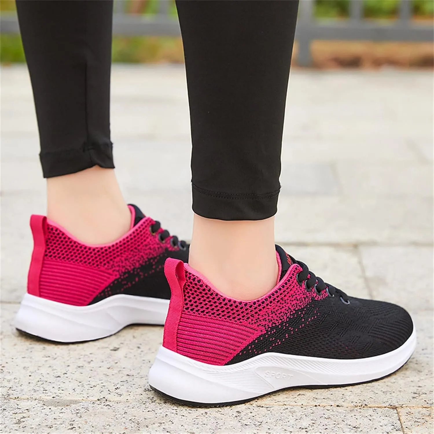 Womens Walking Shoes Lace Up Lightweight Memory Foam Cheer Running Shoes for Women Breathable Dress Casual Shoes Shoes Sneakers Tennis Shoe Cross Trainer Shoe