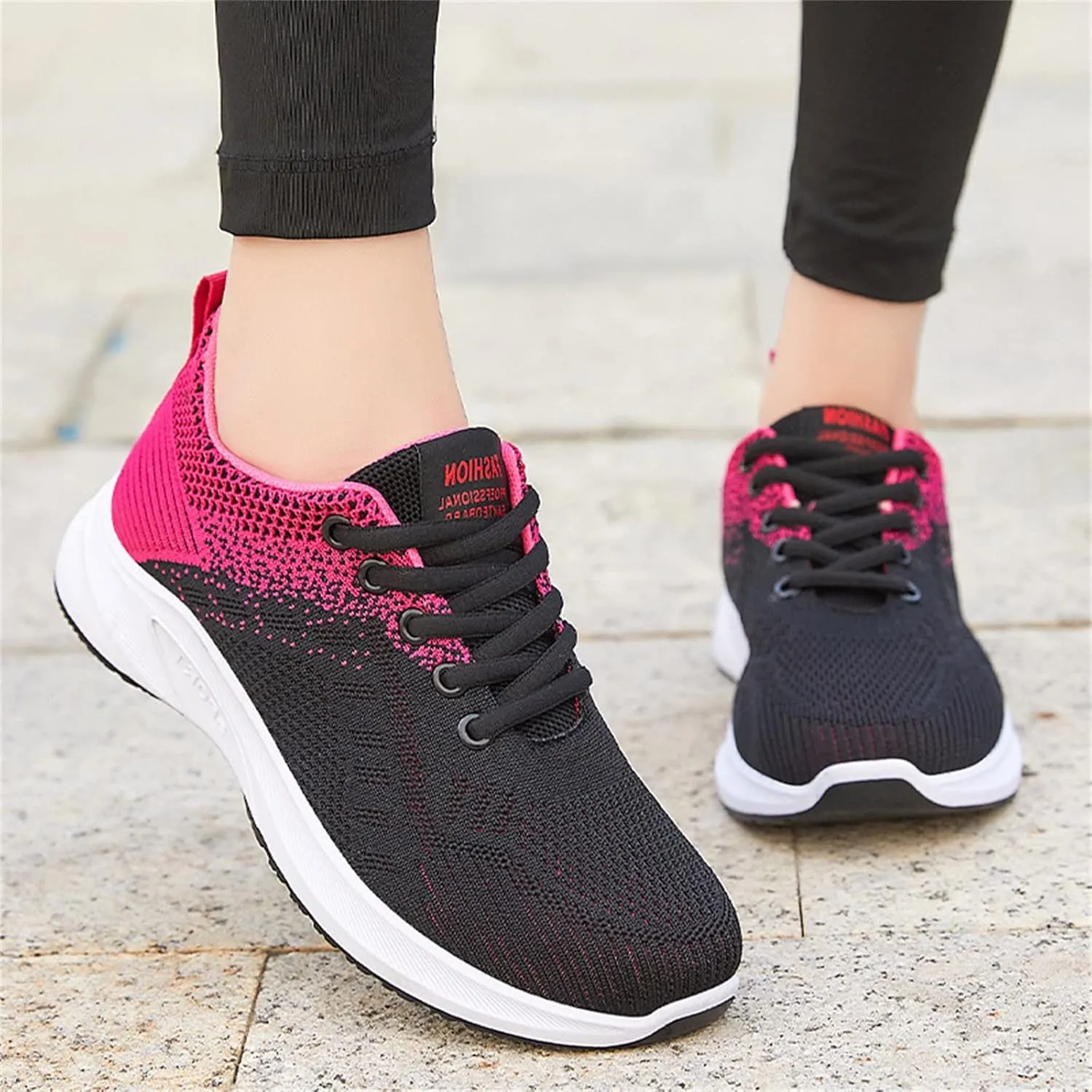 Womens Walking Shoes Lace Up Lightweight Memory Foam Cheer Running Shoes for Women Breathable Dress Casual Shoes Shoes Sneakers Tennis Shoe Cross Trainer Shoe