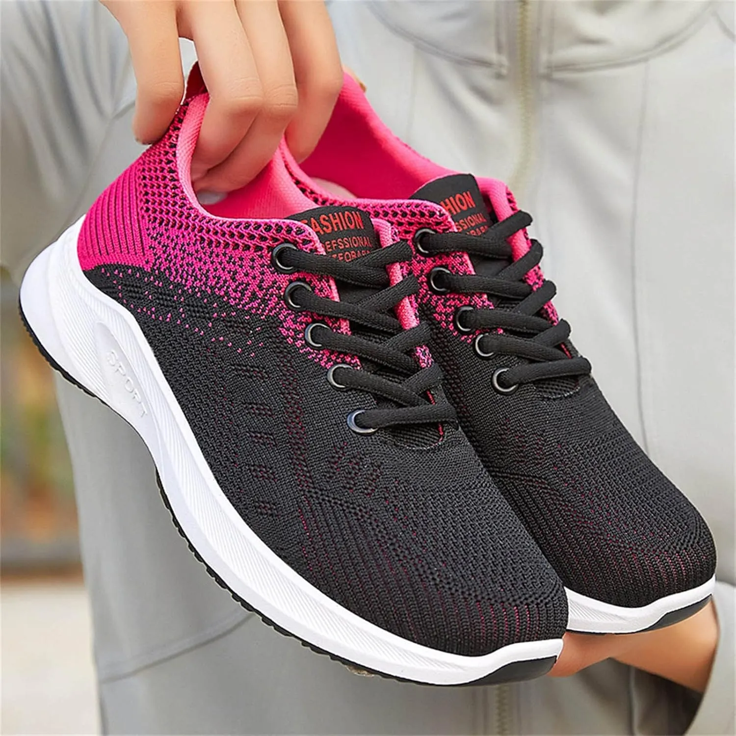 Womens Walking Shoes Lace Up Lightweight Memory Foam Cheer Running Shoes for Women Breathable Dress Casual Shoes Shoes Sneakers Tennis Shoe Cross Trainer Shoe