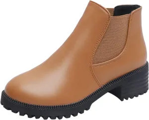 Womens Winter Boots Ankle Flat Booties for Women 2024 Suede Black Boots for Women Cowboy Boot Fashion Closed Head Closed Toe Wide Fit Available