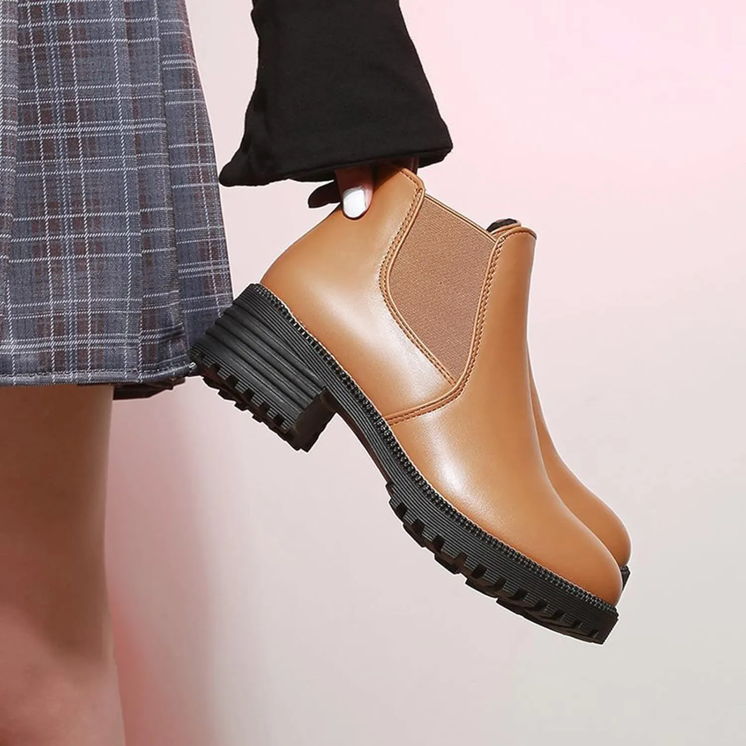Womens Winter Boots Ankle Flat Booties for Women 2024 Suede Black Boots for Women Cowboy Boot Fashion Closed Head Closed Toe Wide Fit Available