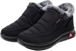 Womens Winter Snow Boots,Women Ankle Booties Warm Fur Lined Waterproof Insulated Slip On Outdoor Shoes,Platform Winter Snow Boots for Women Arch Support Comfortable Walking Shoes