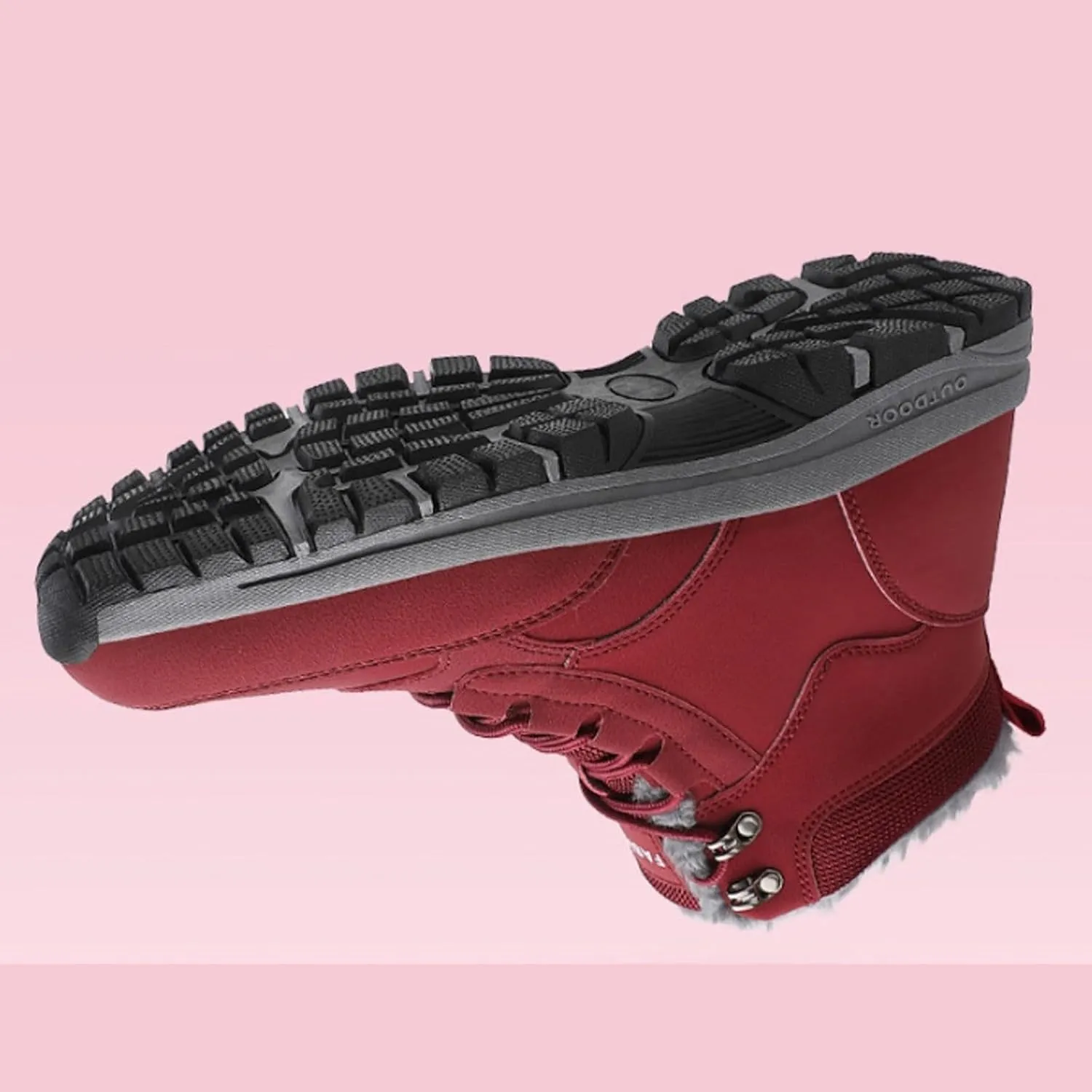 Yanzhenglip Winter Wide Toe Barefoot Hiking Shoes Boots, Non-Slip Waterproof Outdoor Running Boots Snow Boots