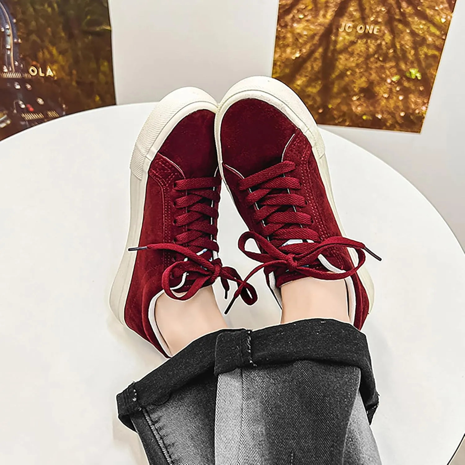 YIBLBOX Canvas Shoes for Women Fashion Sneakers Casual Tennis Shoes Classic Walking Shoes