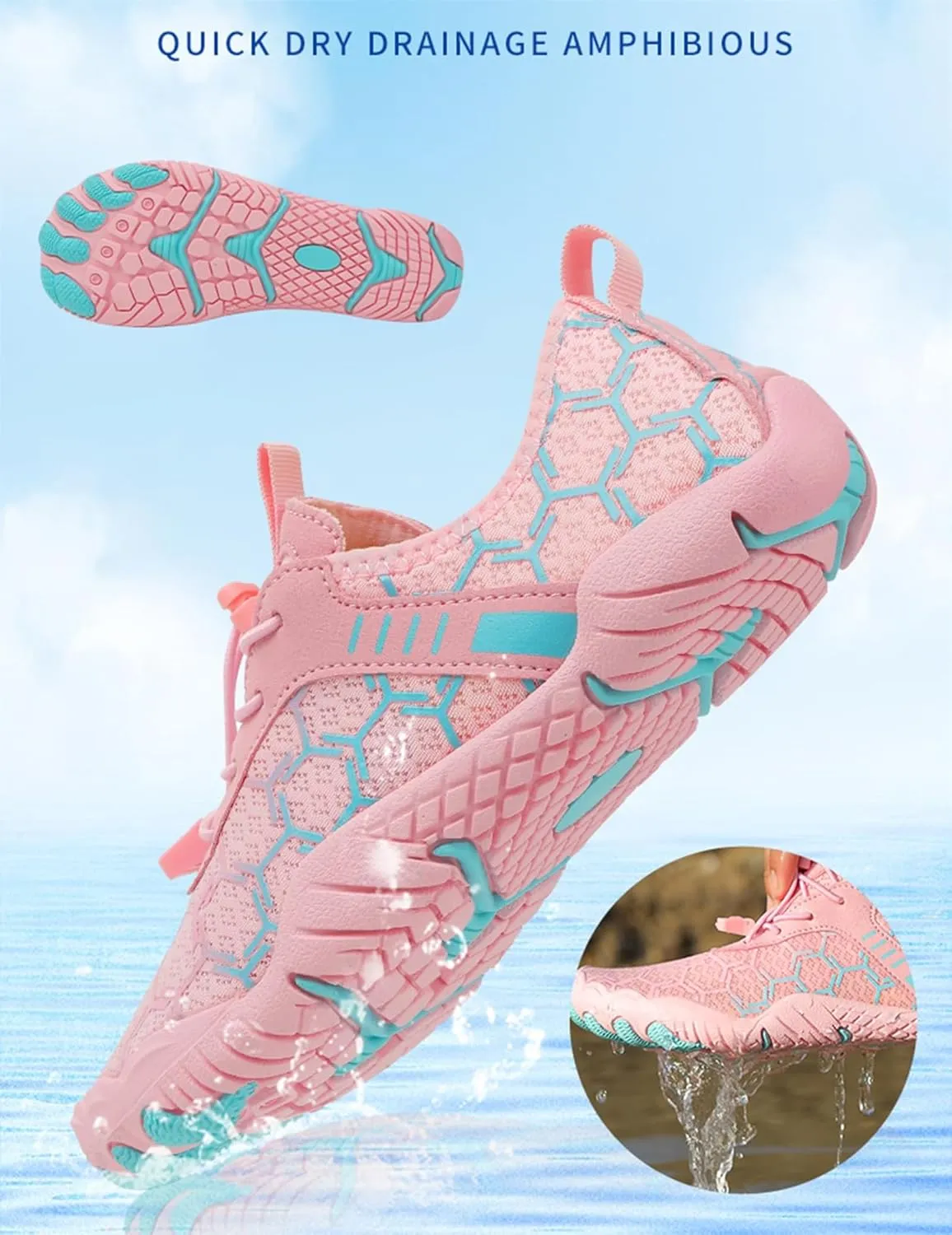 ZWRXW Hike 2025 Footwear Barefoot Shoes Women Wide Toe Box Hiking Shoes Healthy & Non-Slip Lightweight Breathable Barefoot Shoe Unisex